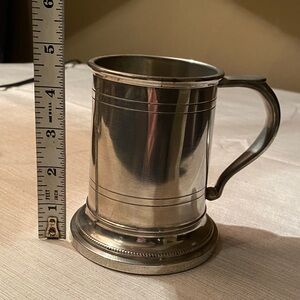 Pewter Mug with Striped/Dotted Detail